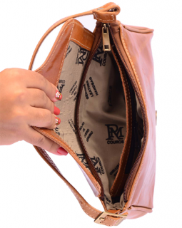 Bolsa de Couro Tiracolo  103 Canela