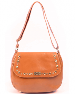 Bolsa de Couro Transversal 455  Canela