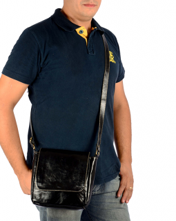 Bolsa de Couro Transversal 199 Preta