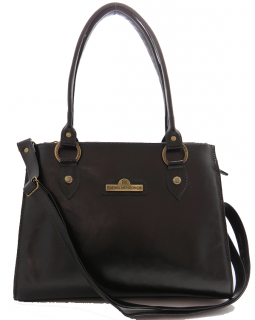 Bolsa de Couro Três Divisões 297 Preta