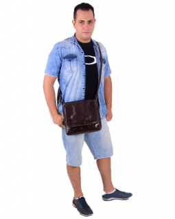 Bolsa de Couro Tiracolo 456M Café