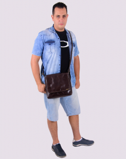 Bolsa de Couro Tiracolo 456M Madeira