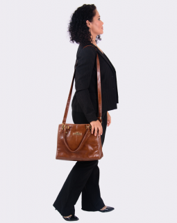 Bolsa de Couro Três Divisões 297 Madeira