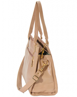 Bolsa de Couro Três Divisões 297 Marfim Cobra