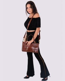 Bolsa de Couro Três Divisões 550 Madeira