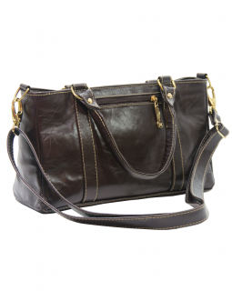 Bolsa de Couro Três Divisões 550 Café