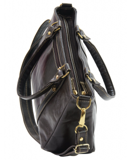 Bolsa de Couro Três Divisões 550 Café