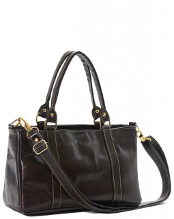 Bolsa de Couro Três Divisões 550 Café