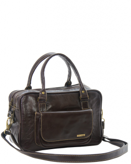 Bolsa de Couro Três Divisões 560 Café