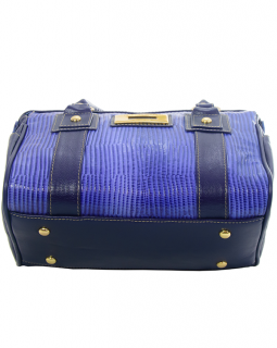 Bolsa Baú  Elegance Luxo Azul Cobra