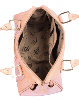 Bolsa Baú  Elegance Luxo Marfim Croco